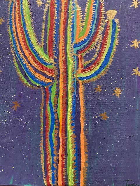 "Starry Night Saguaro" 8 x 10 photo archival quality print