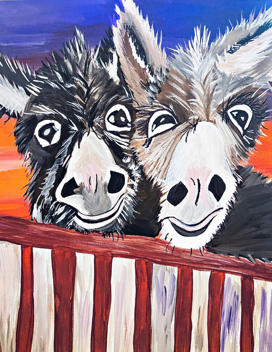 2 donkeys